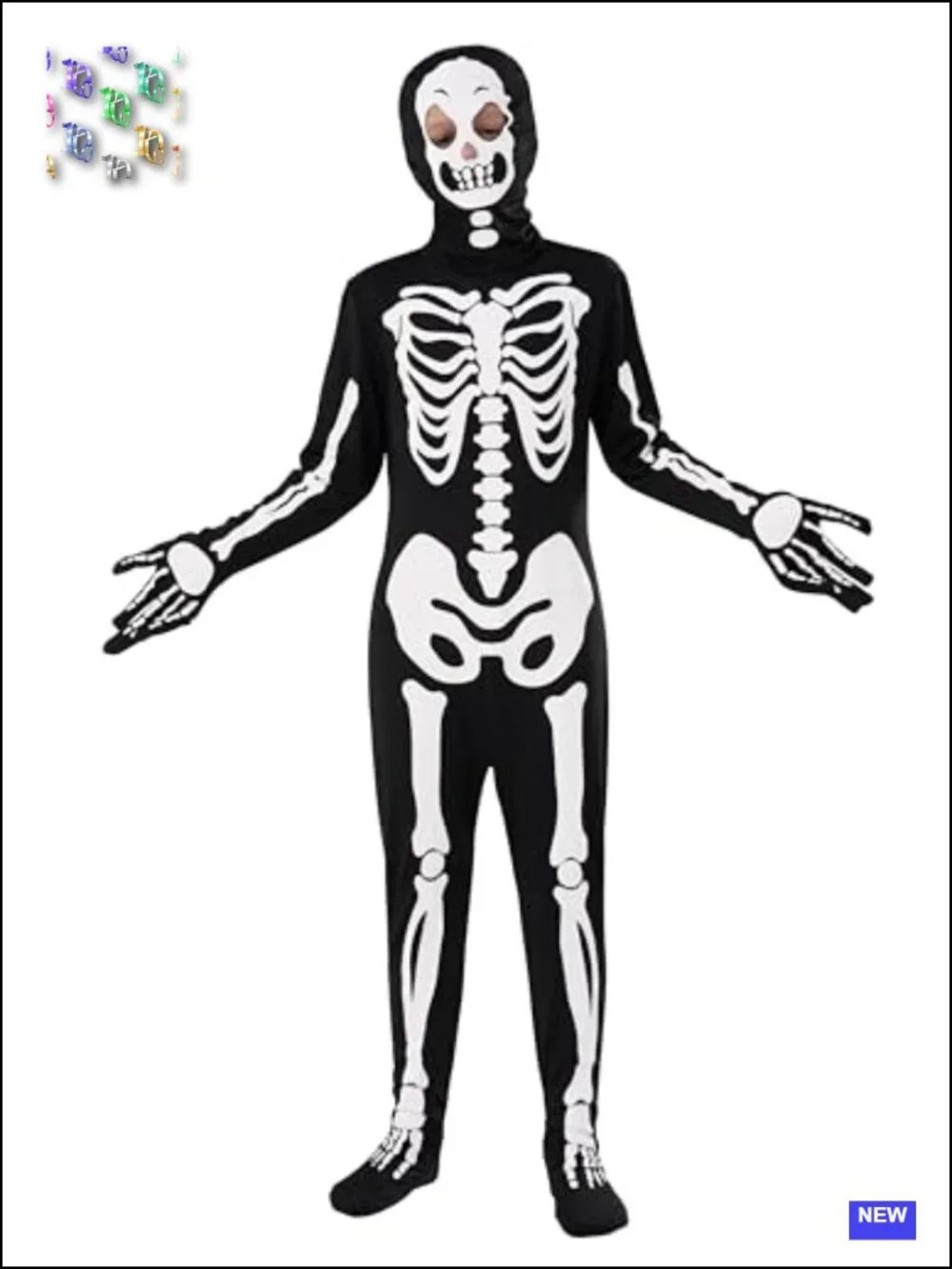 Glow in the Dark Skeleton Costume Jumpsuit for Kids Halloween